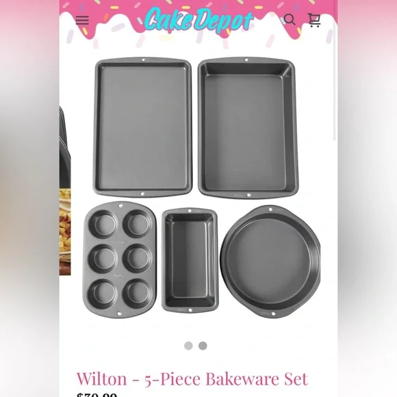 Wilton bake it better 5 piece bakeware set - Picture 2 of 4